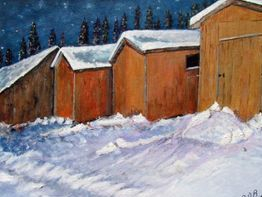 Huts at Yukon Colege